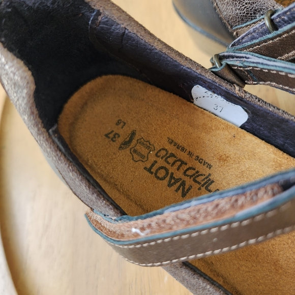 Naot Volcan brown sincere leather Mary Jane shoes size 37 - Picture 5 of 10